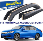 Goodyear Shatterproof in-Channel Window Deflectors for Honda Accord 2013-2017 Sedan, Rain Guards, Window Visors for Cars, Vent Deflector, Car Accessories, 4 pcs - GY008441