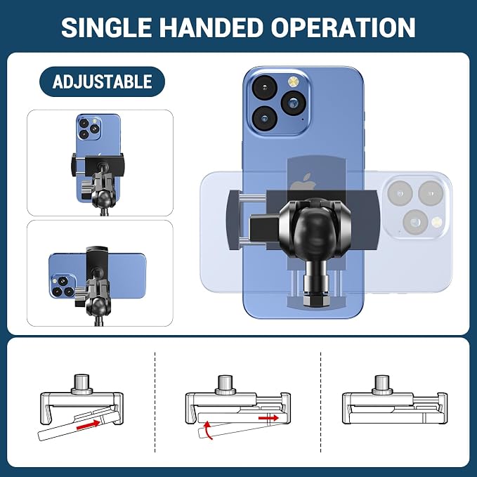 No Punching Required Dash Phone Holder, Compatible with 2015-2020 F150 2017-2022 F250 F350, Metal Cellphone Mounting Bracket Stand for Most CellPhones (Clip Type)