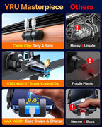 【2026 BEST & Military-Grade】Car Phone Holder Mount,【360° Rotatable Suction & 100+LBS Safest Strongest & Patent Certs】Dashboard Windshield Vent Truck Stand for iPhone 17 16 Pro Max Samsung, Matt Black