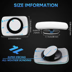 8 Pcs Blind Spot Car Mirror 360 Degree Adjustabe Glass Traffic Safety Rear View Mirror Convex Spot Frameless Adjustable Self Adhesive Angle for Larger Image Exterior Accessories (Rectangle)