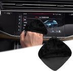 Car Screen Cleaner, 4.1''×4.1'' Microfiber Dashboard Wipes, Square Microfiber Cloth, Automotive Display Wipes,Vehicle Screen Cleaner Tool for Dashboard Display, Car Interior Tool (Black)