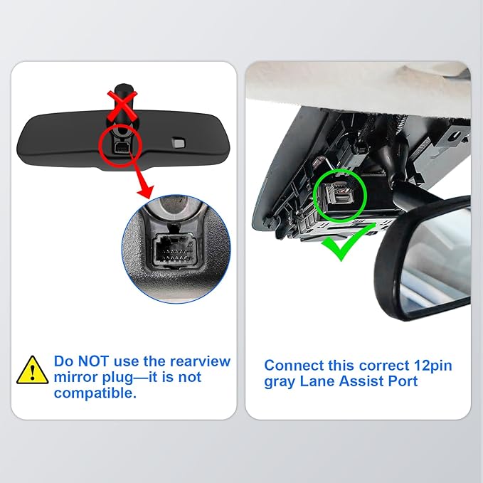 Dashcam Power Adapter for Toyota/Lexus (12-Pin,Model C), –Lane Trace System Adapter, Compatible with RAV4 Highlander Tacoma 4Runner,Lexus NX RX & More. Fits Vehicles with TSS 2.5 Lane Assist Port