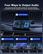 8.1'' Wireless Apple Carplay Screen for Car, Android Auto with Backup Camera, Portable Car Stereo Touchscreen with OTA/GPS Navigation/Mirror Link/Voice Control/Bluetooth/AUX/FM/WiFi