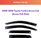 KPY Rain Guards Fit for 2000-2006 Toyota Tundra Access Cab, Out-Channel Window Visors Vent Wind Deflectors 4PC, Truck Accessories for 00-06 Toyota Tundra (Extended Cab Only)