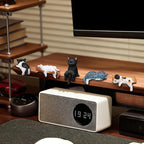 Cat Car Interior Accessories Dashboard Decorations, Set of 5 Cute Car Dash Decor Rearview Mirror Ornament for Women Girl