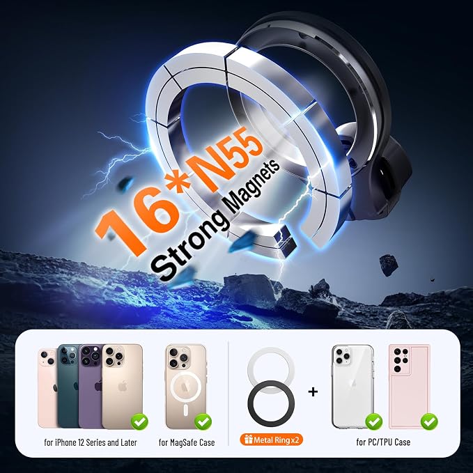 Car Phone Holder for Honda CR-V HR-V 2023 2024 2025 2026: for MagSafe Magnetic Cell Phone Mount for HRV CRV Accessories 7/9 inch Screen - Touchscreen Cradles Strong Magnets for iPhone Samsung