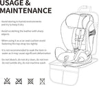 Car Seat Protector Leather Waterproof Child Safety Seat Protector Cover with Thick Pad and 2 Large Pockets Durable Kick Mat for All Auto Seat (Deep Gray)