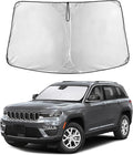 Windshield Sunshade for Jeep Grand Cherokee 2011-2024 2025 2026, Sun Visor for Front Windshield & Window Sun Shade Cover, UV Heat Blocker & Protector, Car Accessories