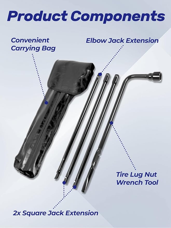 Silverado Sierra Heavy Duty Spare Tire Tool Kit Compatible with 1999-2019 Silverado Tahoe Avalanche Suburban Sierra Yukon 2002-2018 Escalade OEM Replacement