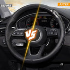 Carbon Fiber Steering Wheel Cover, Universal 15 inch, Anti-Slip, Odorless,Black