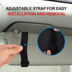 Car Visor Sunshade Extender,Window Shade,Upgraded Version Leather Multi-Pocket Storage Bag for Car/SUV/Truck with 13CD Holders,Sunglass Clip,Card Holder,Anti-Glare Sun Blocker for Driver