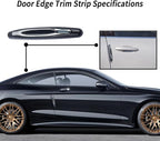 4PCS Car Door Edge Guards,Anti-Scratch Car Door Protector Trim Strip with Self Adhesive for Car Decor,Universal Exterior Car Accessories Door Guards for Cars Trucks SUVs (Black)