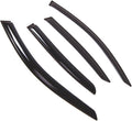 WD2-672 Dark Smoke 4 Pcs Set Window Visor (Outside Mount) Deflector Rain Guard Compatible with 2012-2016 BMW 320i 325i 328i