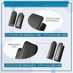 Door Side Storage Box Handle Container Compatible with Ram 1500 2019-2024 2025 2026 Accessories, ABS Inner Door Handle Organizer Phone Pocket Organizer Insert Tray Glove Pallet, 4PCS Set