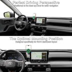 15W Fast Wireless Charger Car Phone Holder for 2026 Toyota RAV4 10.5-inch Touchscreen (LE/SE/XLE Premium/Woodland), 360° Rotation Phone Mount Compatible with MagSafe, 2026 Toyota RAV4 Accessories