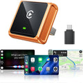 Mini Wireless CarPlay Adapter for iPhone Apple, USB-A/C Plug & Play | Go Wireless with Factory Wired Apple CarPlay, Fast Auto Connect, Low Latency, Compatible with iOS 10+ & 2015+ Cars, Orange