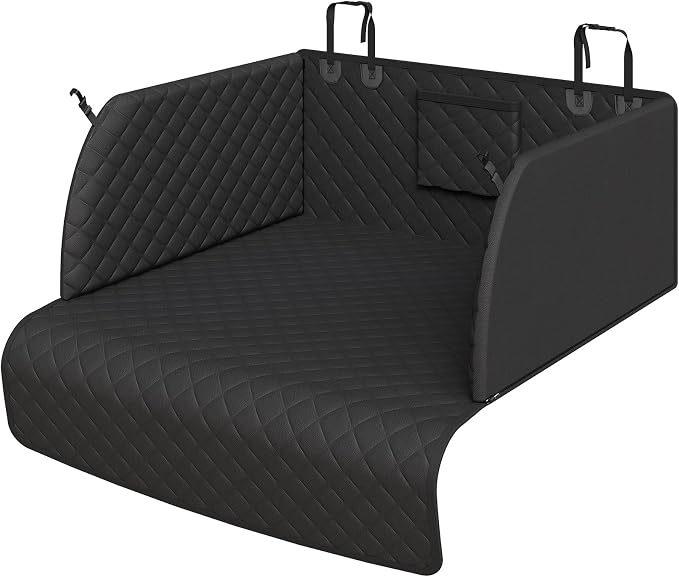 SUV Cargo Liner for Dogs, Waterproof Trunk Cover with Cushioned Sides to Protect Pet, Full Coverage Non-Slip Seat Cover for SUVs with Bumper Flap Protector