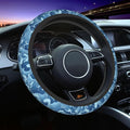 Waves Japan Blue Steering Wheel Cover Car Accessories Cute for Women Girls Girly Universal 15 Inch Neoprene Auto Interior Decor Anti Slip Car Truck Protector