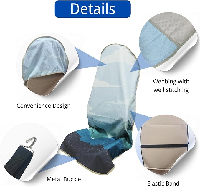 Waterproof Car Seat Cover for Front Seats, Protector for Cars SUVs Trucks, Sweat Towel Seat Covers Bucket for Gym,Workout,Beach,Hiking,Running (Mountains, 1PC)