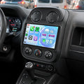[4G+64G] Android 15 Car Radio for Jeep Compass Patriot 2010-2016 with Wireless Carplay/Android Auto, 10 Inch HD Touch Screen Car Stereo with GPS Bluetooth WiFi FM/RDS EQ SWC Backup Camera MIC