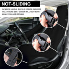 Premium Waterproof Seat Cover Towel Protector Neoprene Universal Fit, Upgraded 100% Washable & Removable Non-Slip Sweat Carseat Towel Covers, Perfect for Gym/Yoga/Workout（Black,1PCS