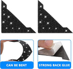 Car Door Corner Edge Guards 4pcs Bling Rhinestone Anti-Scratch Car Door Edge Protector Sticker Door Corner Bumper Sticker(Black)