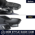 Mangoal Front 4K & Rear 1080P Dash Cam for XC40 2023-2026 (Model B) | & XC40 Recharge 2021-2024, B4 B5 T4 T5 P8 etc, Integrated OEM Look, UHD 2160P Video, WiFi & App, Easy to Install,128GB Card