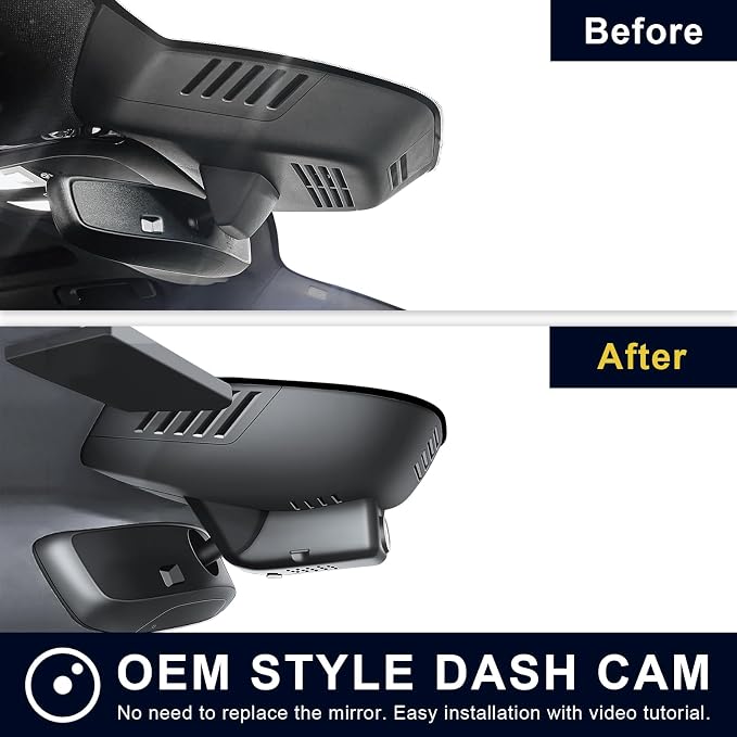 Mangoal Front 4K & Rear 1080P Dash Cam for XC40 2023-2026 (Model B) | & XC40 Recharge 2021-2024, B4 B5 T4 T5 P8 etc, Integrated OEM Look, UHD 2160P Video, WiFi & App, Easy to Install,128GB Card