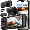 F17 4K 3 Channel Dash Cam, STARVIS 2 IMX675 HDR, 2160P+1080P+1080P Front Inside and Rear Triple Car Camera with 64GB Card, 5.8GHz WiFi GPS, IR Night Vision, G Sensor, WDR, Parking Mode