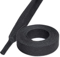 Heat Shrink Braided Sleeving, 2:1 Ratio Shrinkable Fabric Tubing Sleeve Abrasion Protection Cable Wire Sheath (1/2"-25ft)