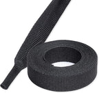 Heat Shrink Braided Sleeving, 2:1 Ratio Shrinkable Fabric Tubing Sleeve Abrasion Protection Cable Wire Sheath (1/2"-25ft)