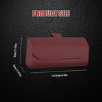 Sunglasses Holder for Car Sun Visor, Leather Auto Eyeglasses Storage Case with Hidden Magnetic Closure, Universal Protective Glasses Organizer Box, Visor Accessories for Woman Man (Wine red)