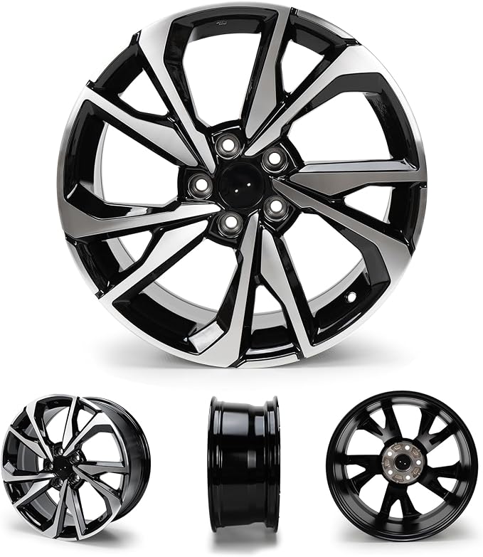 New 18'' x 8" Aluminum Alloy Wheel Rim Compatible with 2017-2021 Honda Civic, Factory Replacement Rim, Direct Fit, OEM Design Replacement Rim