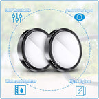 4 Pcs Blind Spot Mirrors 360 Degree 2 Inch Car Rear View Adjustable Wide View Angle Black Round Glass Convex Mirrors Adjustable with Frame for Car SUV Truck Accessories