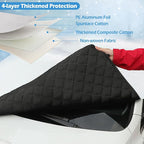 Car Sun Shade Windshield Cover, UV Rays & Heat Reflector for Summer, 9-Magnet Windproof Exterior Car Cover with Mirror Protection, Antifreeze Snow Cover for All Seasons