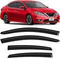 Voron Glass Tape-on Rain Guards for Nissan Sentra 2013-2019 Sedan, Window Deflectors, Vent Window Visors, 4 Pieces - 100318