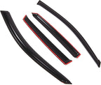 Outside Mount Window Vent Visors Rain Guards Compatible with Subaru Impreza Sedan 2008-2011 | Side Window Wind Deflectors Rain Shields | Smoke Tinted, 4 Pcs Set, DGWV-840