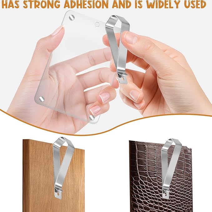 6Pcs Car Sun Visor Photo Frames, Visor Clips for Cars DIY Sunshade Photo Frame Clip Stainless Steel Material, Not Easy to Damage Strong Hold Accessory for Car, Home & Office