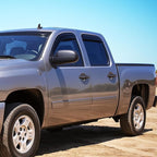 Tape-On Rain Guards for Chevy Silverado 1500 Crew Cab 2007 2008 2009 2010 2011 2012 2013, Window Visors Vent Wind Deflectors-4PCS
