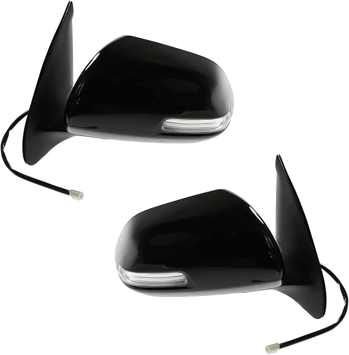 2 Piece Driver and Passenger Side Mirror Assembly Set Electric Adjustment Non-Heated No Memory Black Compatible with 2012-2015 Toyota Tacoma TO1320283 TO1321283