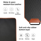 Kick Mat Back Seat Protector - Car Back Seat Cover for Kids Feet - Waterproof & Sturdy Protector for Upholstery from Dirt, Mud, Scratches and Stain (White)