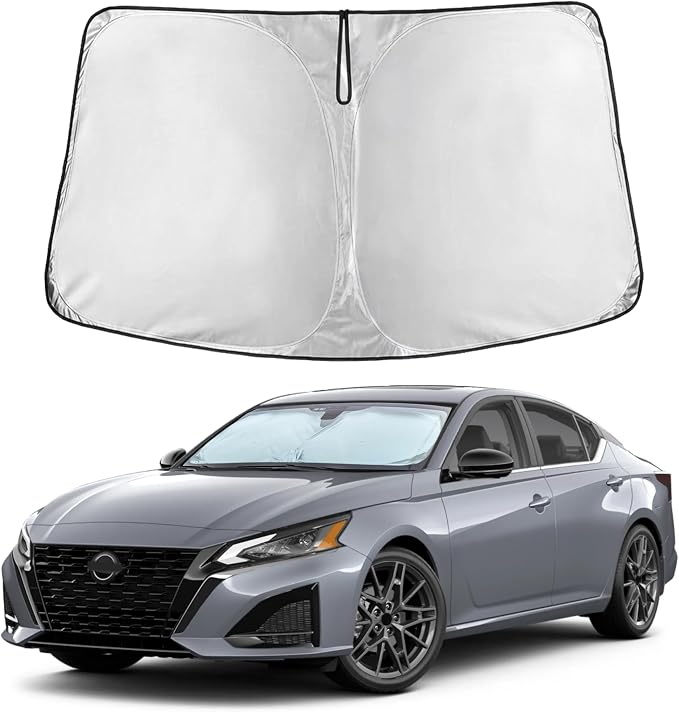 Windshield Sunshade Compatible for Nissan Altima 2019-2024 2025 2026, Sun Visor for Front Windshield & Window Sun Shade Cover, UV Heat Blocker & Protector, Car Accessories