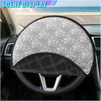 Car Steering Wheel Sun Shade Cover, 17" Diameter Aluminum Film Heat Insulation Car Steering Wheel Protector, Universal Foldable Sun Block Shield for Cars, SUVs, Trucks(A)