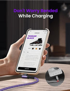 AINOPE 4-Pack [10/6.6/3.3/3.3ft] USB C Cable, 3.1A C Charger Cable Fast Charging, Right Angle Type C Charger Nylon Braided Compatible with Galaxy S10 S9 S8 Plus S21 S20, Note 10 9 8, LG Google Pixel