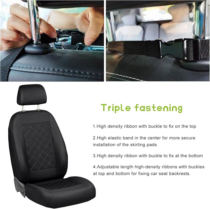 2 PCS Back Seat Protector for Car, Large Kick Mat Auto Seat Cover with 2 Mesh Pockets, Waterproof Backseat Cover Premium Kick Protector for Most Vehicles, Car Accessories