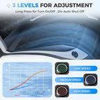 Coverado Cooling Car Seat Cover, 12V-24V Ventilated Front Seat Cushion for Car, 3-Speed Adjustable Seat Cover for Summer Driving Seat, Universal Fit for Car SUV Truck Van
