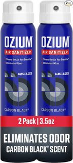 3.5 Oz. Air Sanitizer & Odor Eliminator for Homes, Cars, Offices and More, Carbon Black Scent, 2 Pack