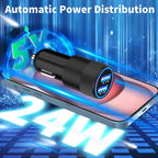 [Apple MFi Certified] iPhone Fast Car Charger, 2Pack 4.8A Dual USB Car Power Cigarette Lighter USB Car Carplay Charger with Lightning Braided Cable for iPhone 14 13 12 11 Pro XS XR X 8 iPad