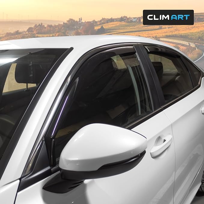 in-Channel Incredibly Durable Rain Guards for Honda Civic 2022-2026 Sedan, Original Window Deflectors, Vent Window Visors, Vent Deflector, 4 pcs. - 622445