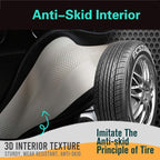 D Shaped 14 Inch Small Sized Steering Wheel Cover Great Grip with 3D Honeycomb Anti-Slip Design, Flat Bottom 14 Inch (All Black)